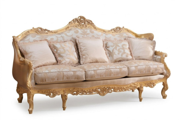Classic three-seater sofa brown furniture