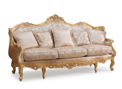 Classic three-seater sofa brown furniture