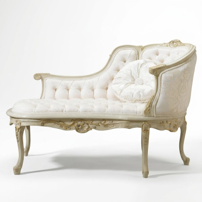 Lounge Chesterfield Sofa Bed Upholstery Loungers Chaise Longues Club White Baroque New