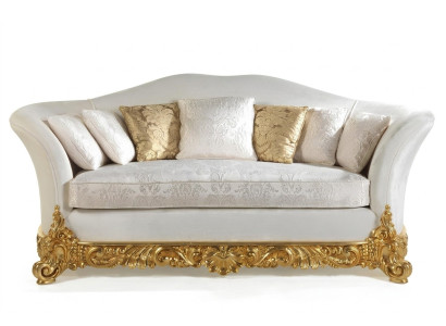 White sofa classic three-seater sofas living room textile couches 3 seats