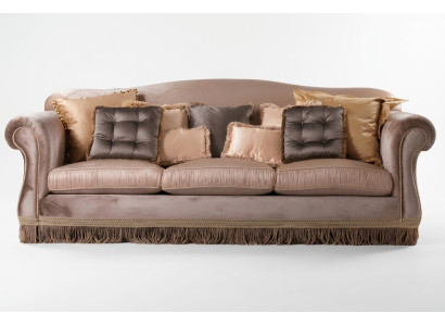 Sofa triple room sofa 3-seater designer sofa modern design brown