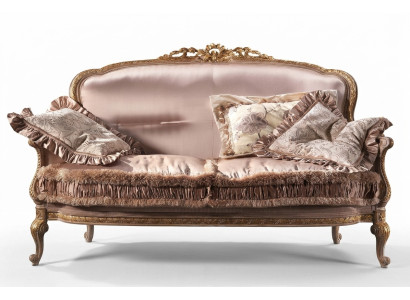 Design upholstery textile sofas couches luxury sofa 2-seater furniture couch furnishings