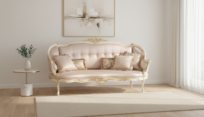 Luxury 2-seater couch upholstered sofa fabric couches set two-seater new