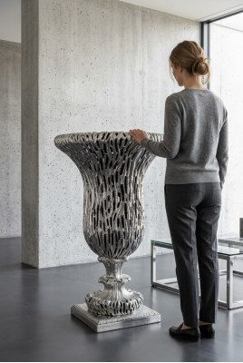 Antique rare Soviet flower vase silver for living room rare Russia