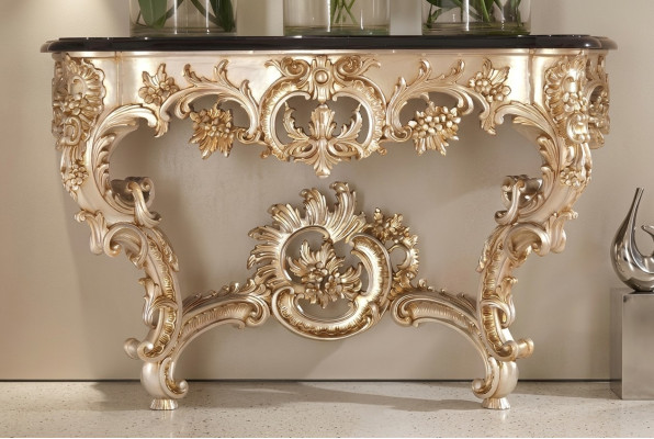 Rosette console table in classic style