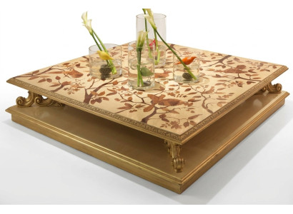 Coffee table table side table living room table wood royal side baroque classic