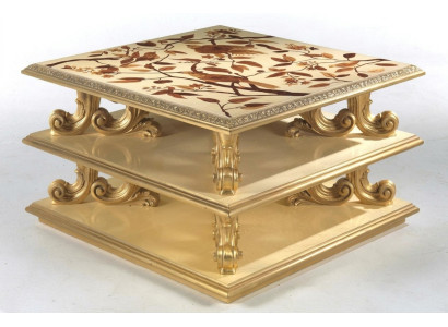 Coffee table table side table living room table wood royal side baroque new
