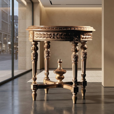 Coffee table table side table living room table wood royal side baroque furniture.