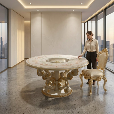 Dining table design furniture furnishings tables solid wood table new luxury Italian