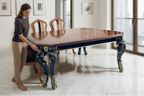 Dining table dining room living room wood Italian furniture Italy table real wood