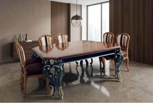 Dining table dining room living room wood Italian furniture Italy table real wood