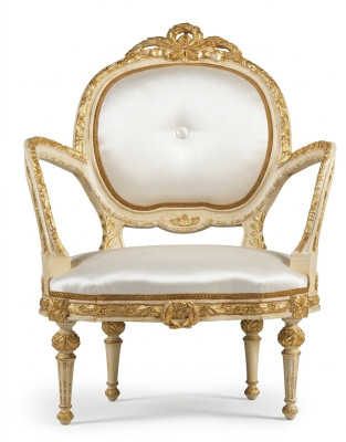 Dining room chair armchair upholstery furniture classic Italian furnishing throne new