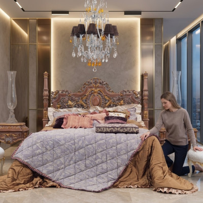 Chesterfield bed furniture beds Italian furnishings double bed luxury Italy