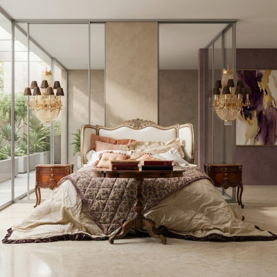 Classic bed double bed Chesterfield luxury furniture Italian furnishings