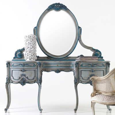 Classic wall console cabinet with mirror luxury