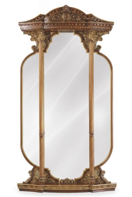 Wall mirror, carved mirror, Italian furniture, 125x224cm, new