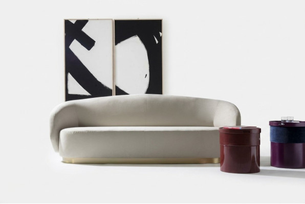 Sofa three-seater design luxury furniture wood white design furniture from Italy classic