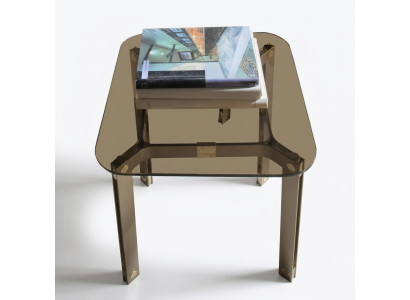 Metal Glass Table Vintage Side Table Metal Living Room Italian Furniture New
