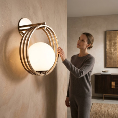 Wall light lamp lights lamps light Italian design stainless steel new