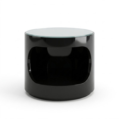 Coffee table side table round table black high gloss Italian furniture new