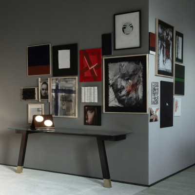 Side table console tea table glass table table coffee table sofa table living room