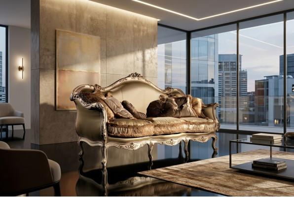 Sofa 3-seater living room couch furniture wood senator upholstered furniture sofa furniture chair