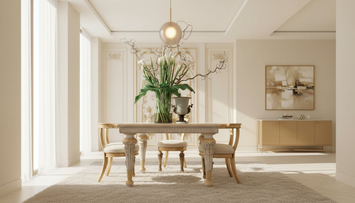 Furniture Set Group Table + 4 Chair Set 5-piece Dining Table Suite Dining Room