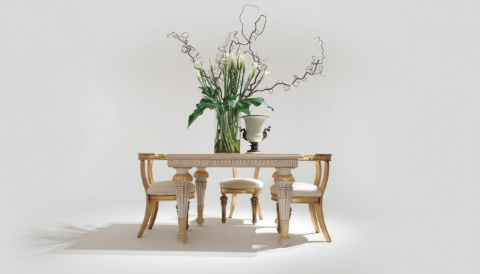 Furniture Set Group Table + 4 Chair Set 5-piece Dining Table Suite Dining Room