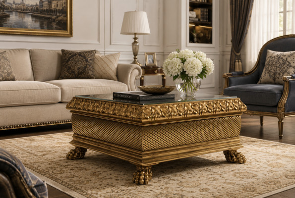 Coffee table design furniture style baroque wood Italian table tables coffee tables