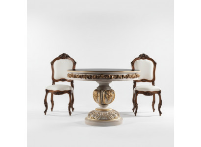 Dining table tables round furniture dining table luxury round table solid wood Italy baroque
