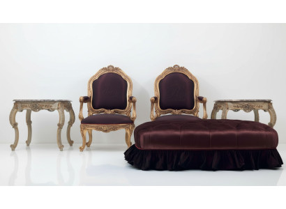 Coffee table side table living room table wood royal side baroque rococo