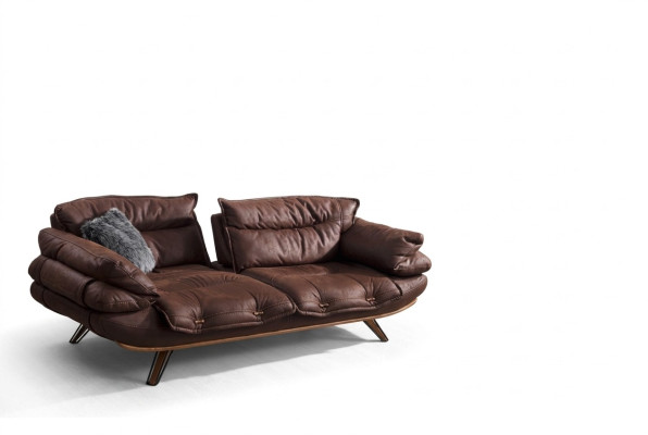 Multifunctional Couch Three-seater Sofa Couches Furniture Sofas Brown Softly Padded