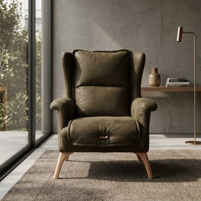 Soft armchair couch armchair single-seater furniture sofa suede look black
