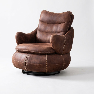 Armchair Seat Classic Design Living Room Upholstery Single-seater Leather Style Furniture Luxury