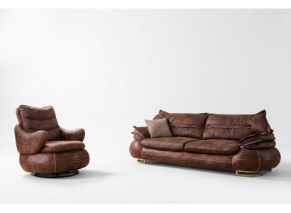Luxury US Western Sofa Set Couch Loft Furniture 3+1 Seater Sofa Armchair 2-piece New