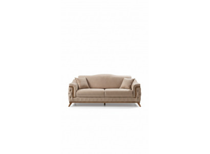 Sofa 3 Sitzer Couch Holz möbel Dreisitzer Couchen Sofas Chesterfield Italien neu
