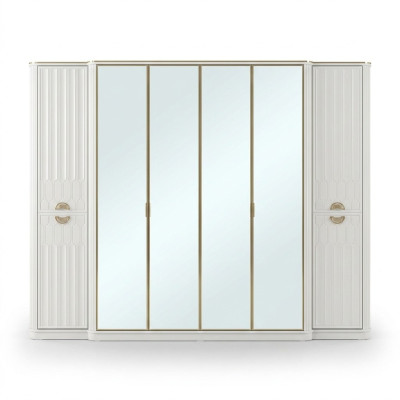 Wardrobe mirror wooden furniture cabinets Italy for bedroom
