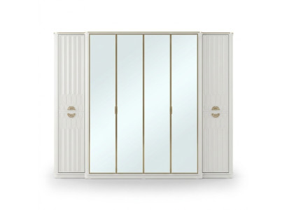 Wardrobe mirror wooden furniture cabinets Italy for bedroom