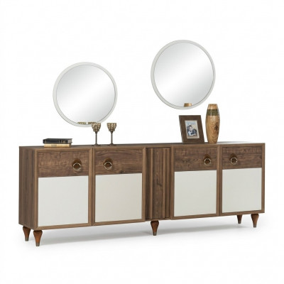 Chest of drawers wooden sideboard mirror solid living room chests of drawers