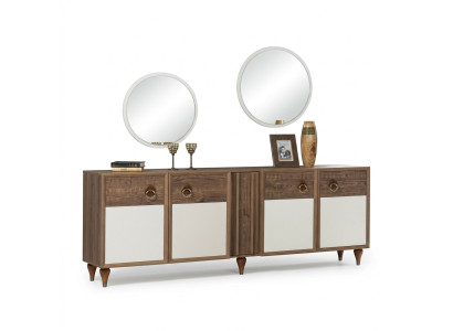 Chest of drawers wooden sideboard mirror solid living room chests of drawers