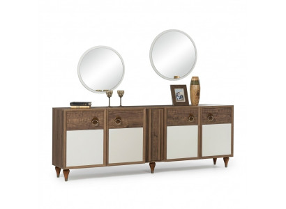 Chest of drawers wooden sideboard mirror solid living room chests of drawers
