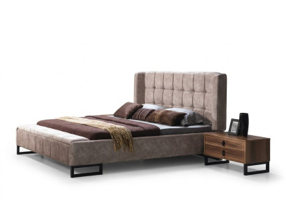 Bed double bed beds furniture interior bedroom design fabric