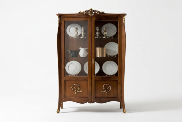 Display glass cabinet dresser cabinets Italy furniture wood style baroque vitrines
