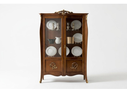 Display glass cabinet dresser cabinets Italy furniture wood style baroque vitrines