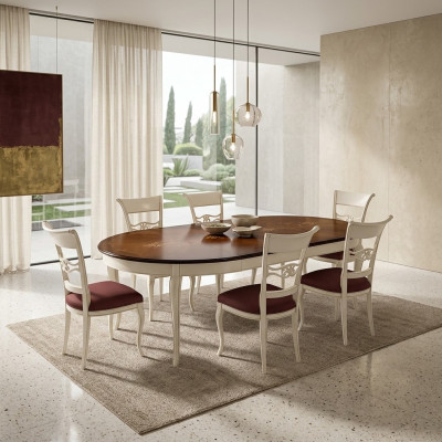 Classic table, wooden table, baroque, rococo, dining room, royal dining table, tables