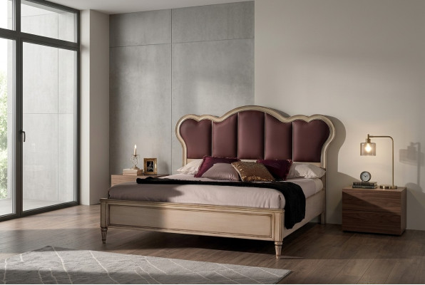 Double bed bedroom hotel marriage luxury bed 2x bedside table 3-piece set beds new