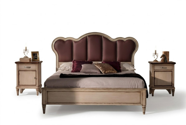 Double bed bedroom hotel marriage luxury bed 2x bedside table 3-piece set beds new