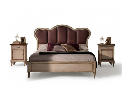 Double bed bedroom hotel marriage luxury bed 2x bedside table 3-piece set beds new