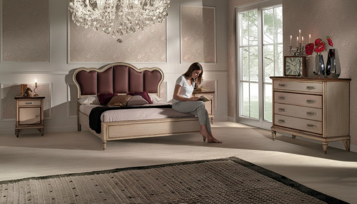 Bedside Table Nightstand Bedroom Set Design Classic Luxury Beds New