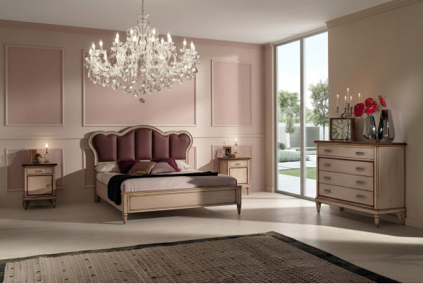 Bedside Table Nightstand Bedroom Set Design Classic Luxury Beds New